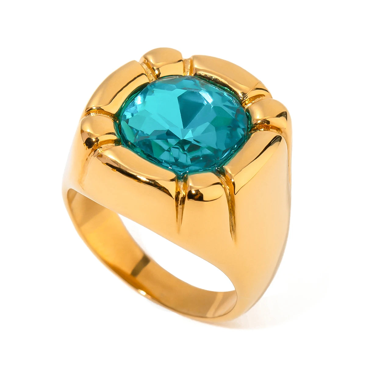 Uworld 18K or PVD plaqué 316L anneaux en acier inoxydable