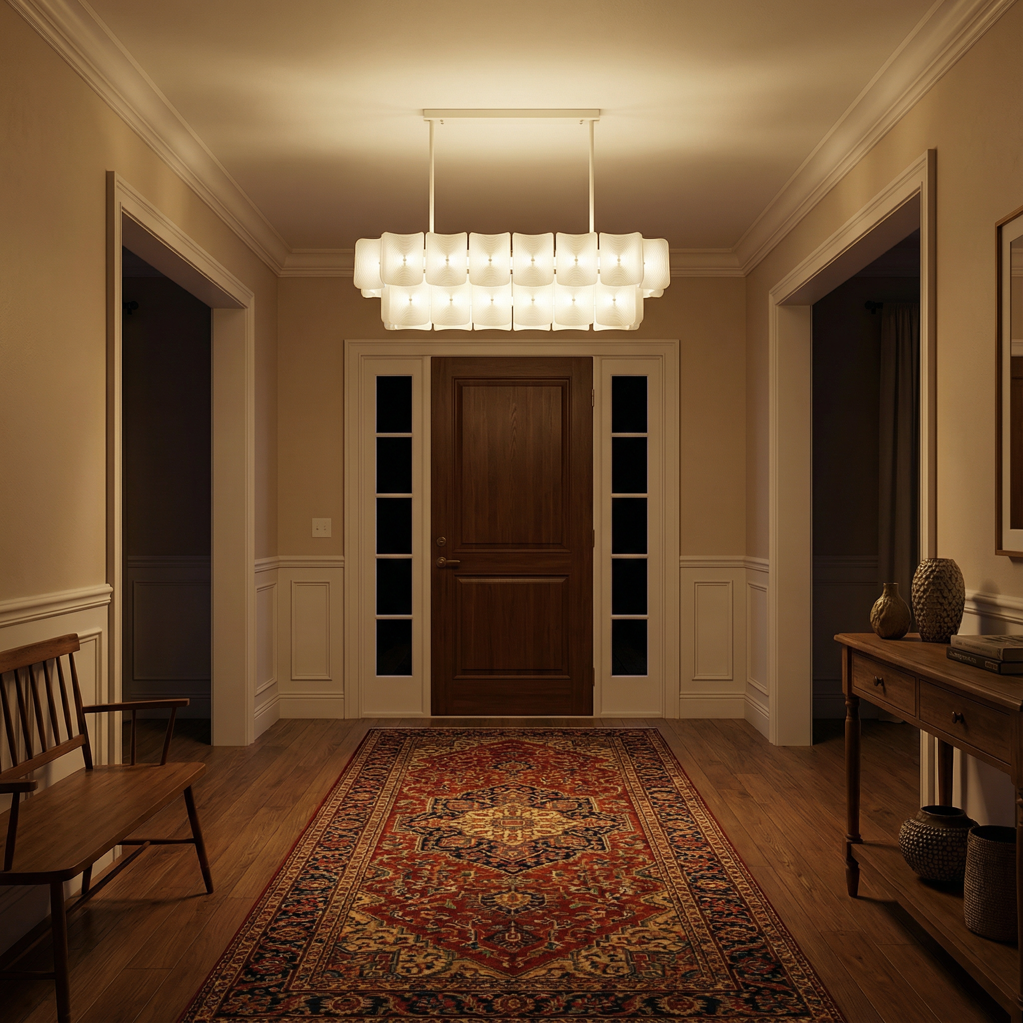 Chandelier Light From LumaSerene With Modern Acrylic For Dining Areas