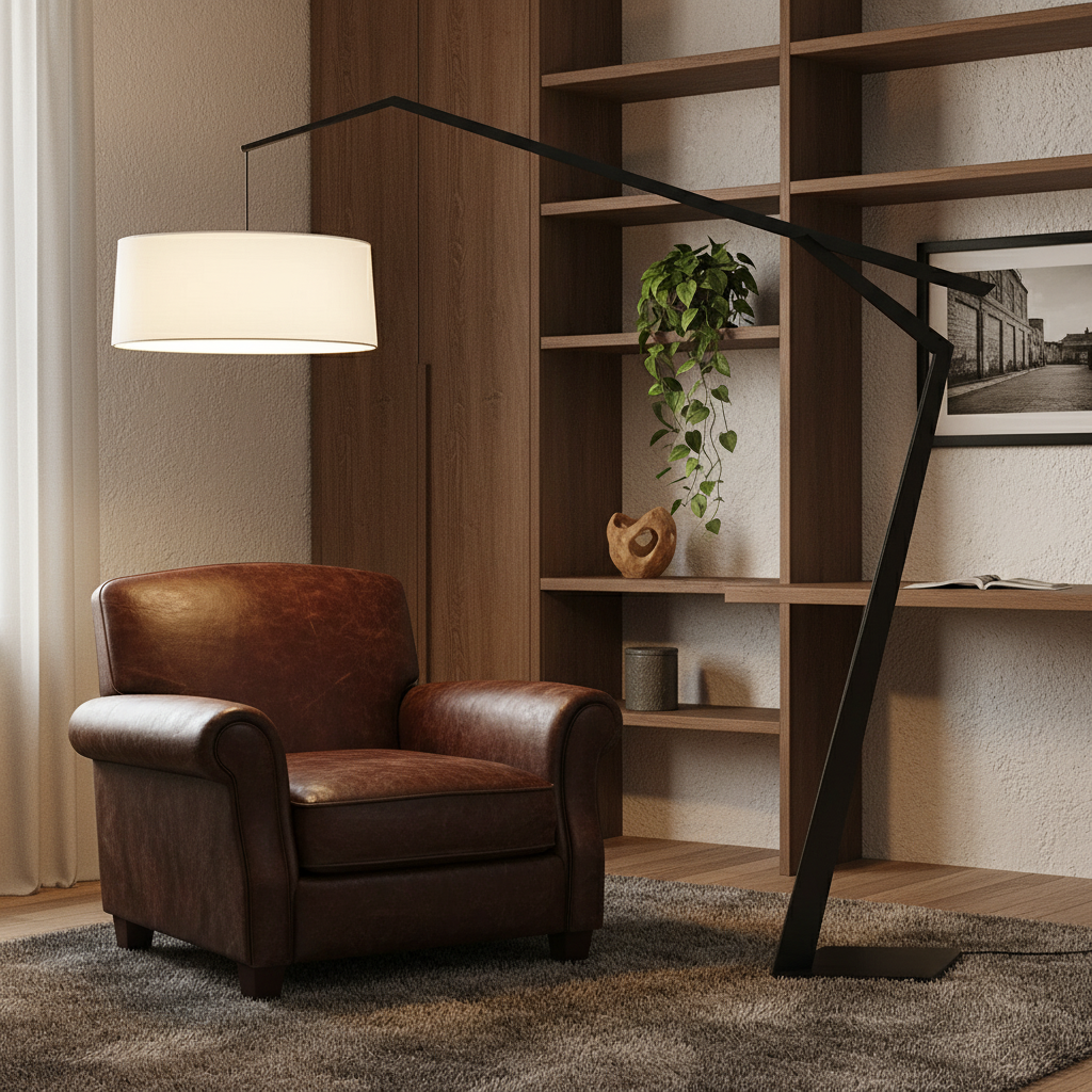 LumaCraft Floor Lamp With Modern Adjustable Design For Living Room