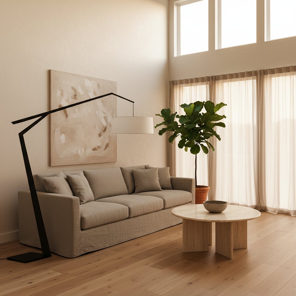 LumaCraft Floor Lamp With Modern Adjustable Design For Living Room