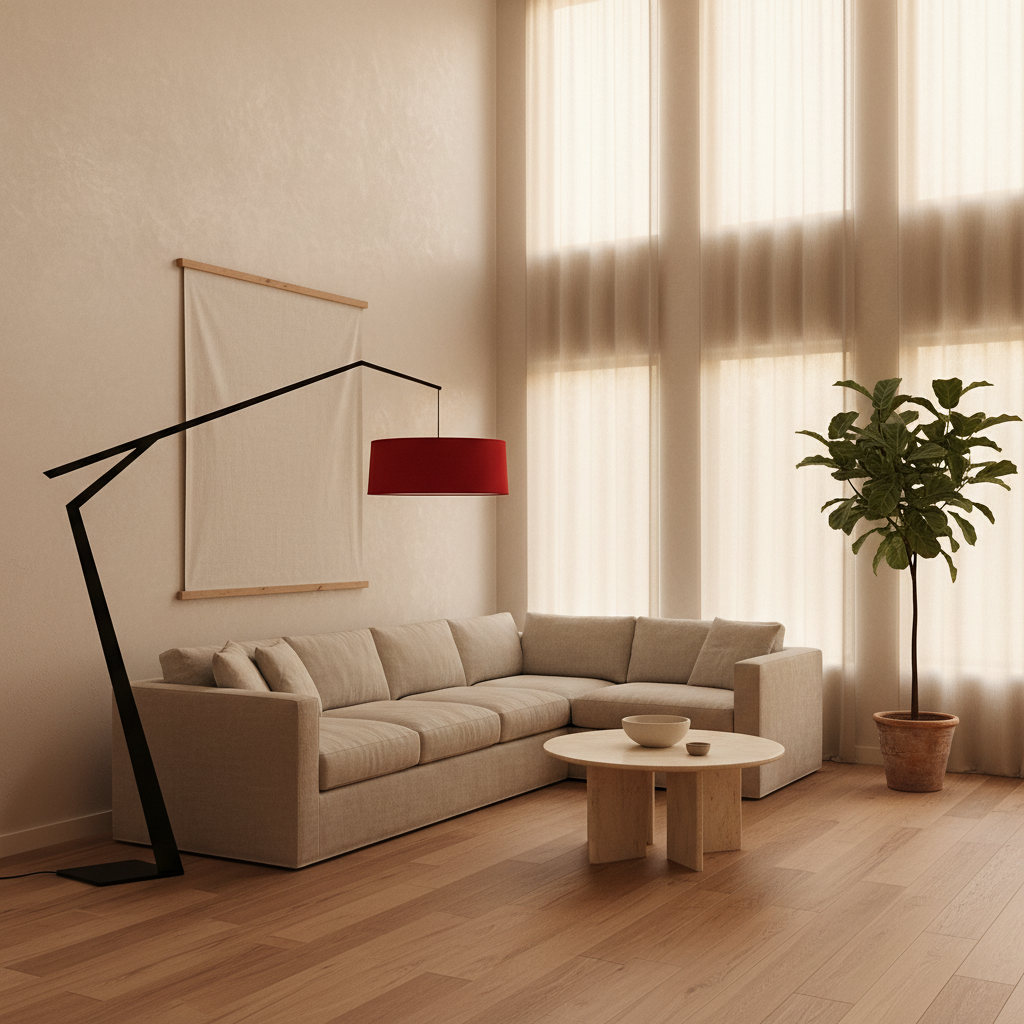 LumaCraft Floor Lamp With Modern Adjustable Design For Living Room
