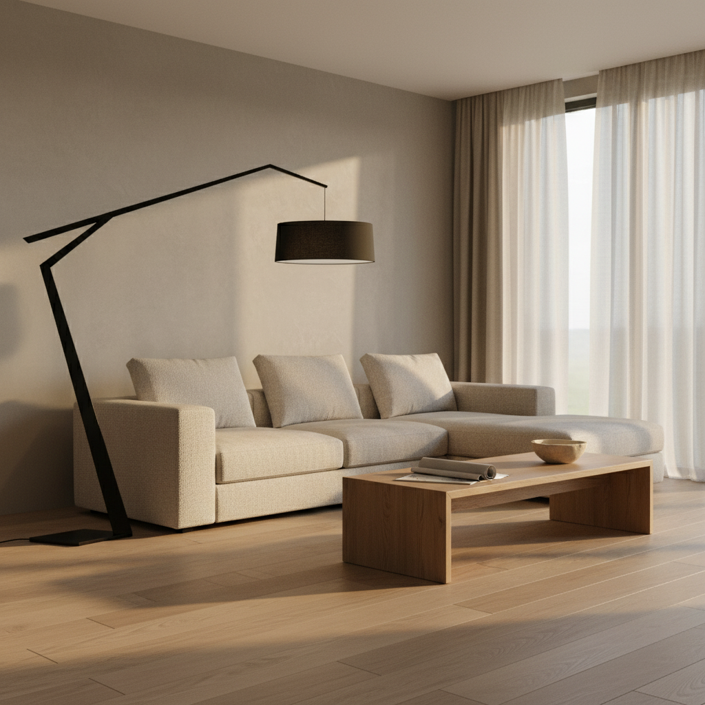 LumaCraft Floor Lamp With Modern Adjustable Design For Living Room