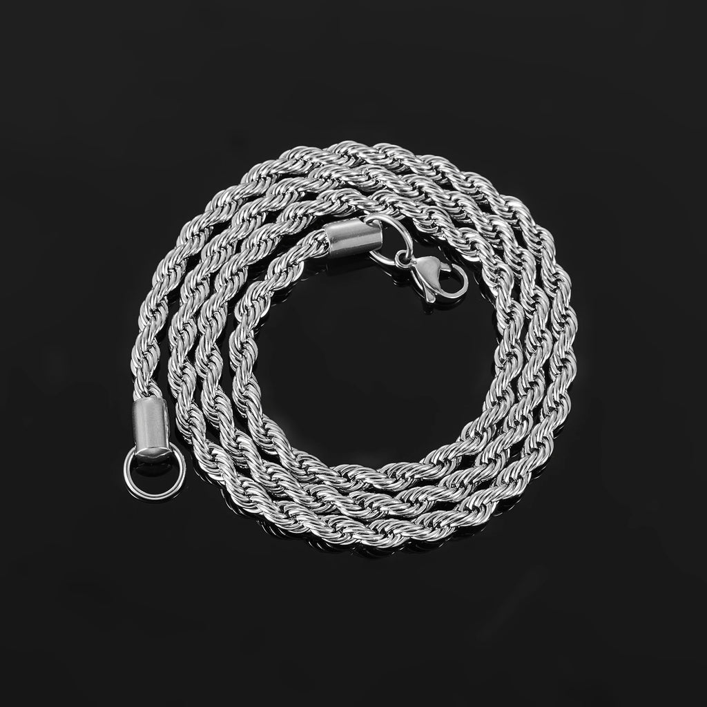 Collier Punk en acier inoxydable pour hommes et femmes