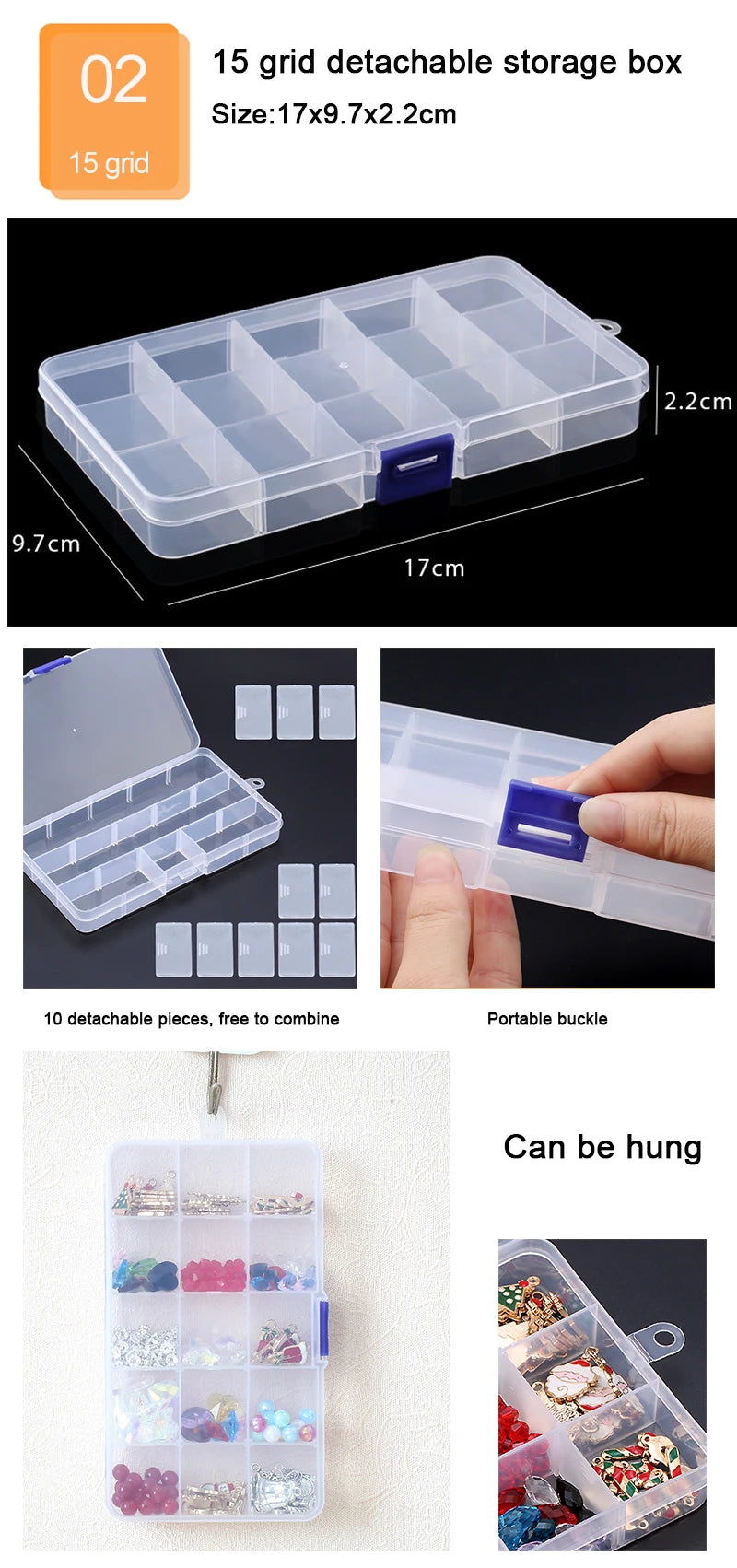 Boîte à bijoux en plastique