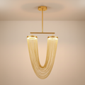 Aurelia Chandelier With Metallic Chain For Dining Room Modern Look
