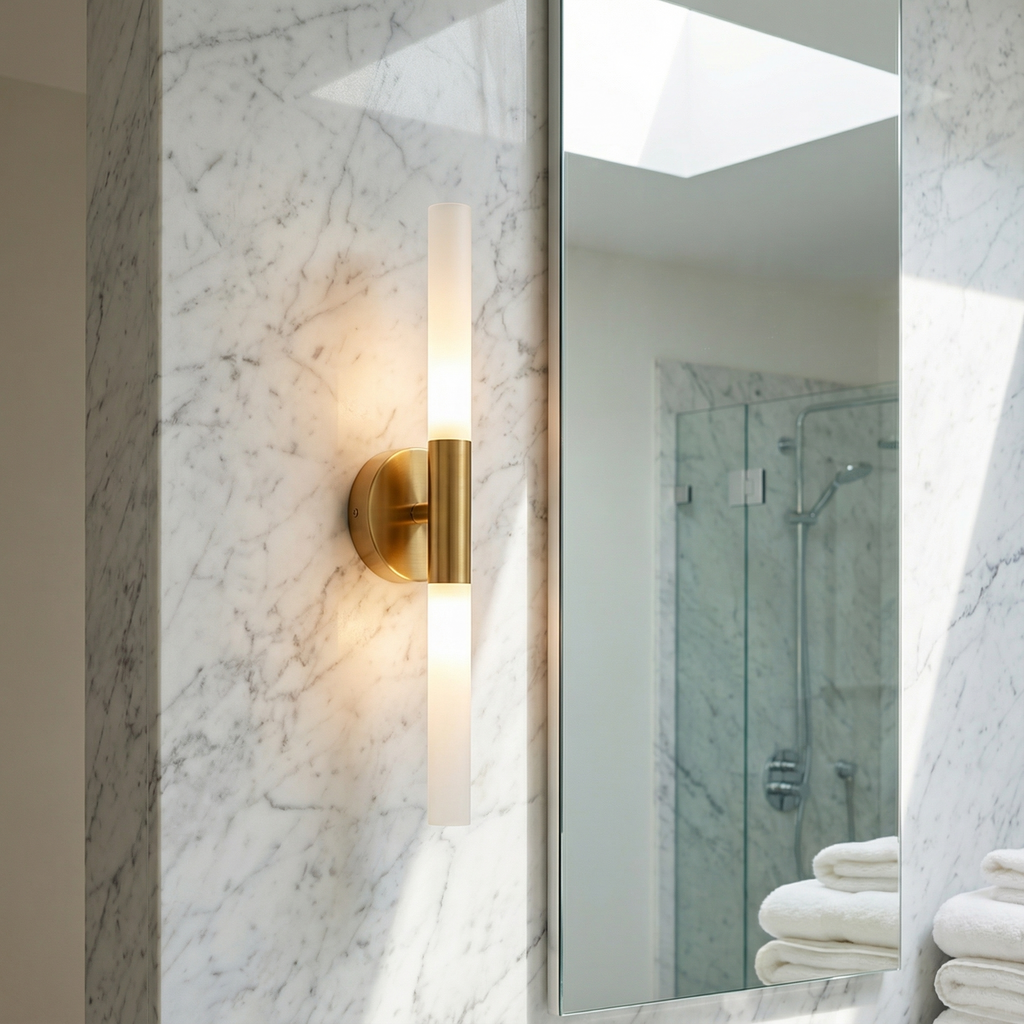 Aurea Brass Wall Sconce Fixture For Modern Interiors