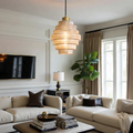 Elegant Carafe Glass Pendant Light With Brass Accents