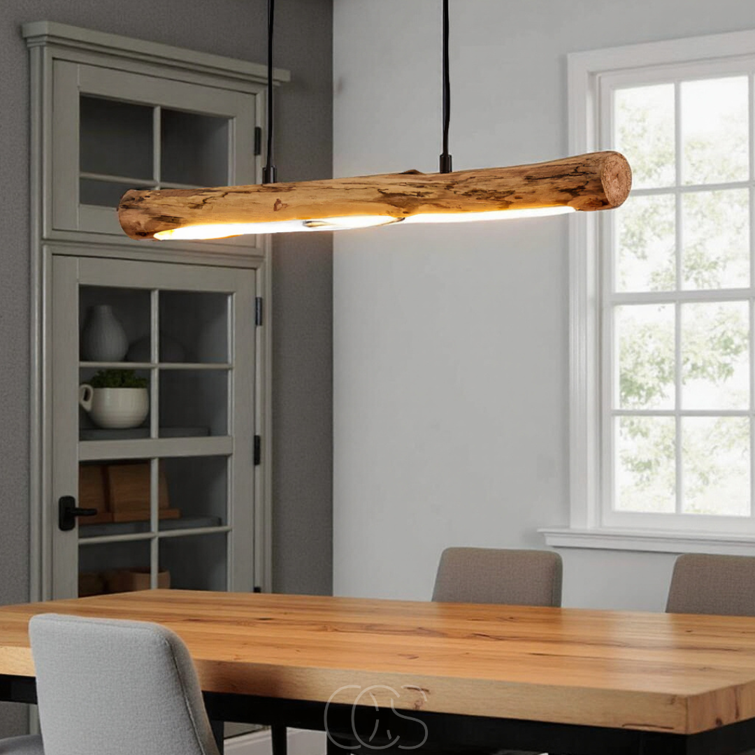Dimmable Wood Pendant Light For Your Dining Table Area