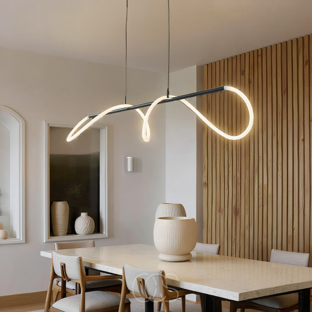 LED Tube Pendant Light With Contemporary Look For Dining Areas