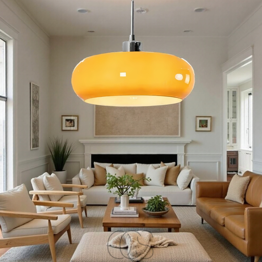 Mouth-Blown Glass Pendant Lamp With Nordic Retro Charm