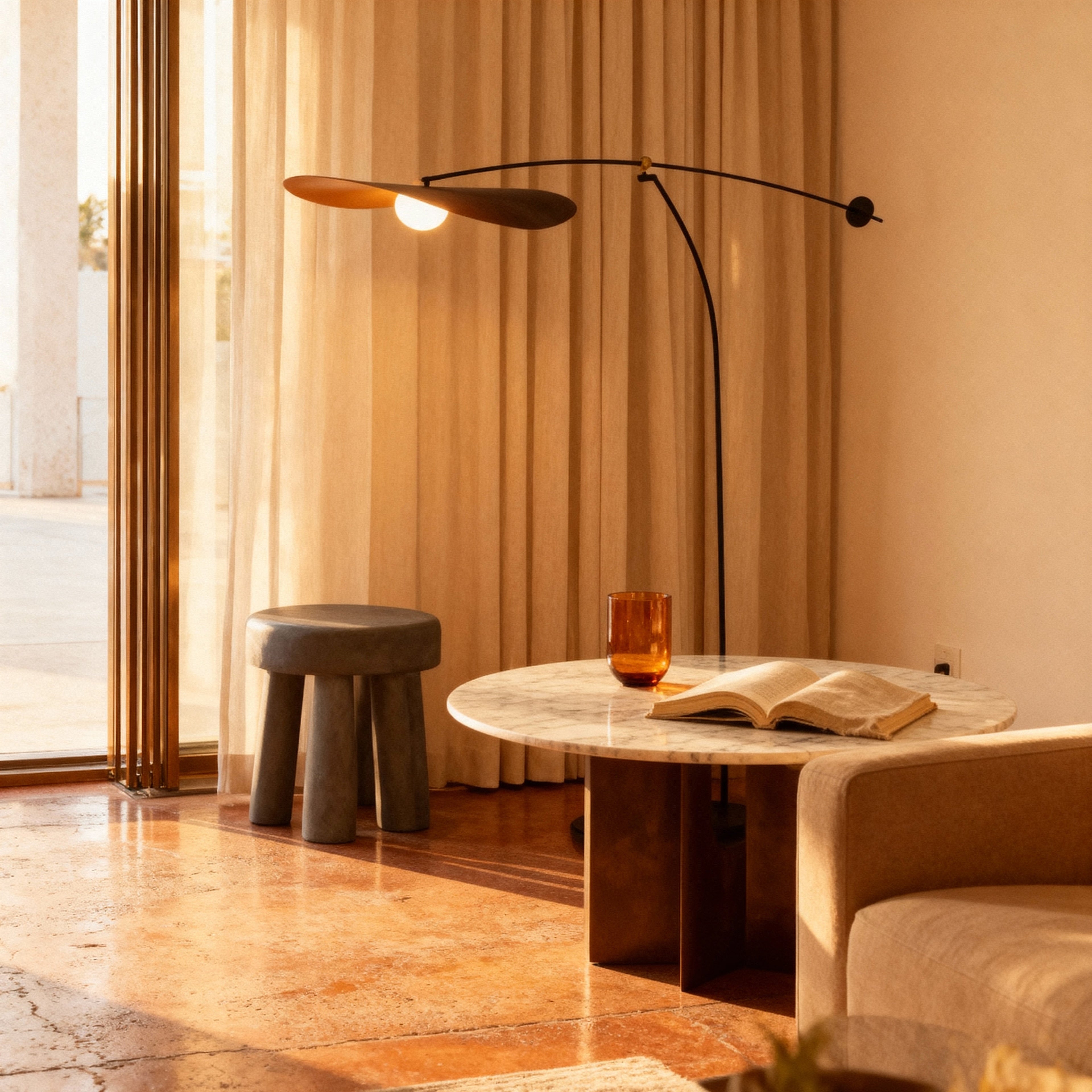 AsterArc Modern Arc Lamp For Living Room Ambient Lighting