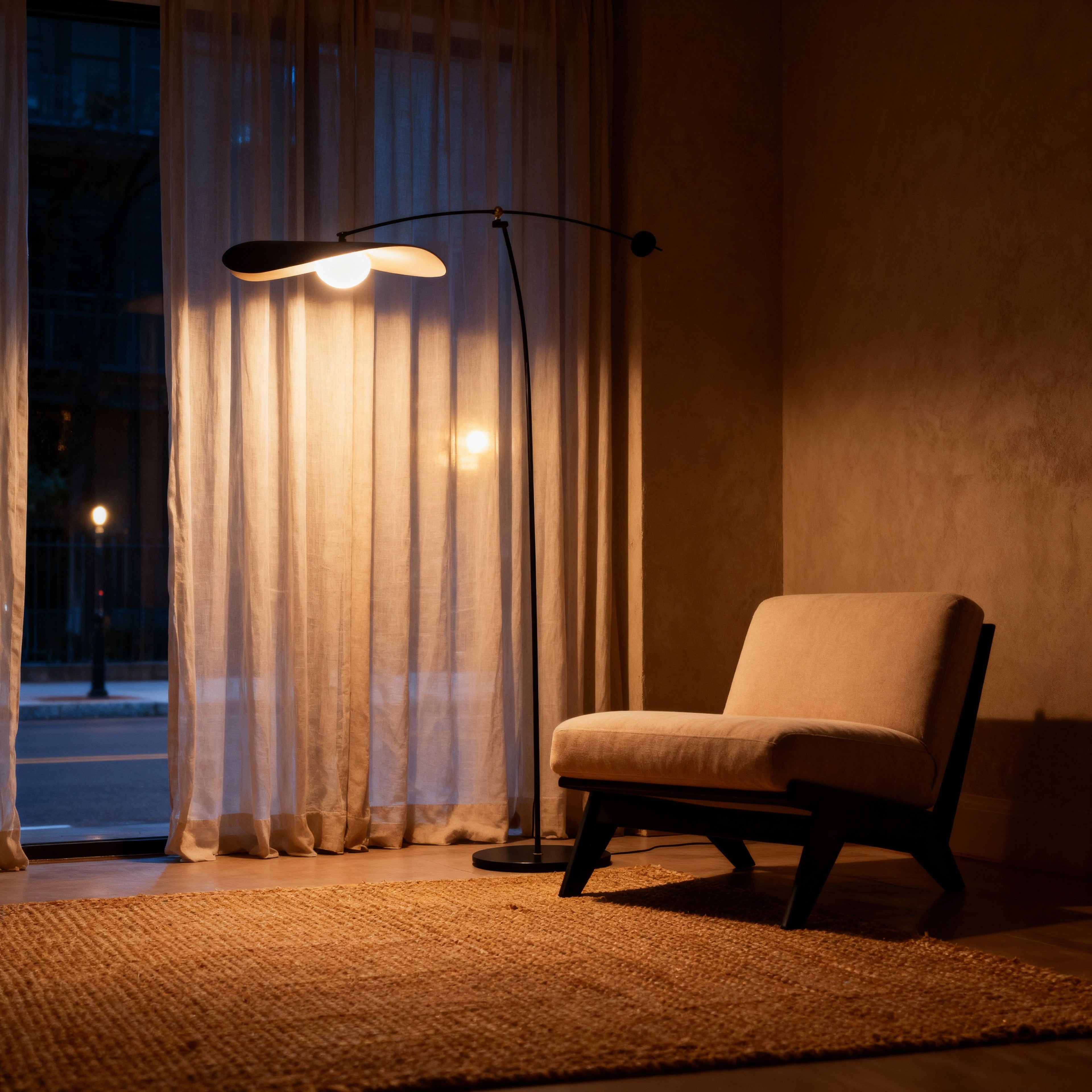 AsterArc Modern Arc Lamp For Living Room Ambient Lighting