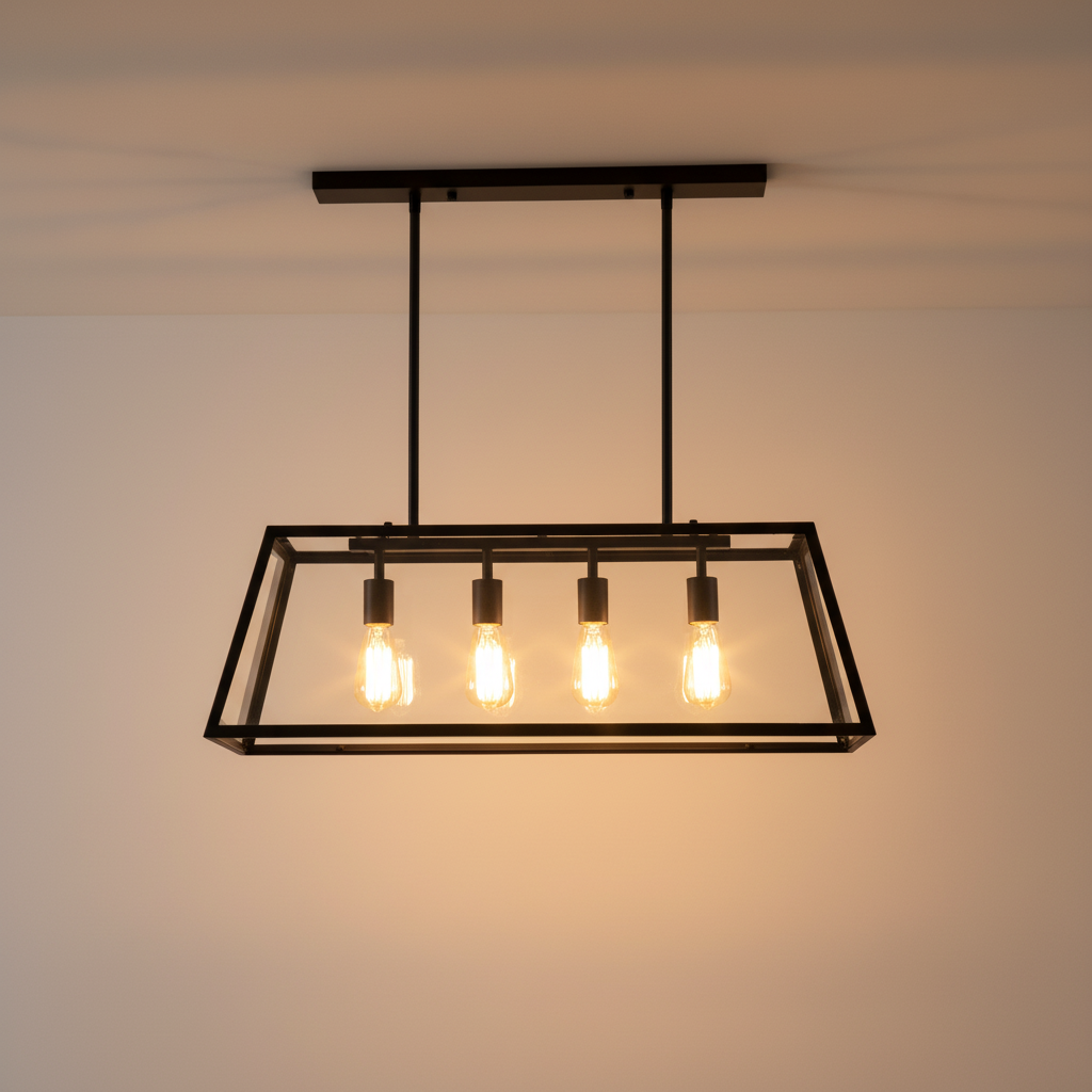Astra Modern Black Glass Pendant For Kitchen Lighting