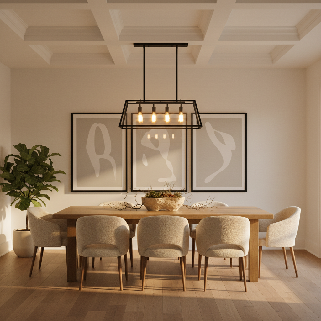 Astra Modern Black Glass Pendant For Kitchen Lighting