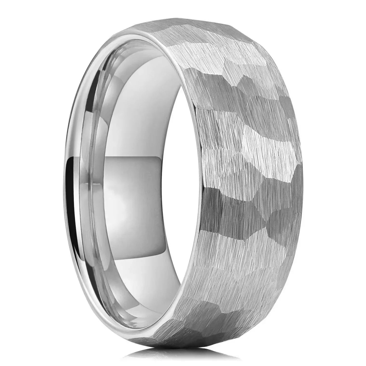 Bague de Couple en acier inoxydable brossé noir