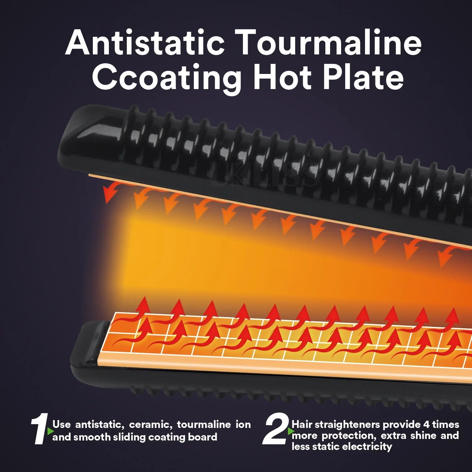 Lisseur professionnel 2 en 1 et fer à friser