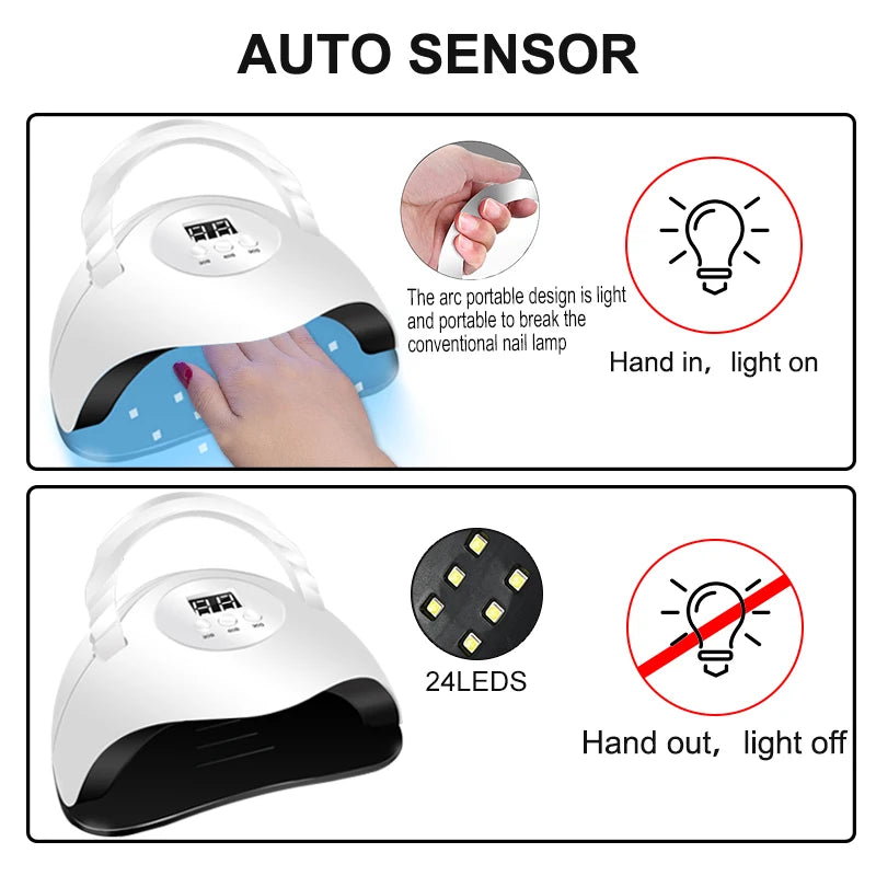 Kit de vernis à ongles Gel avec lampe à ongles LED Semi-Permanent 27 couleurs