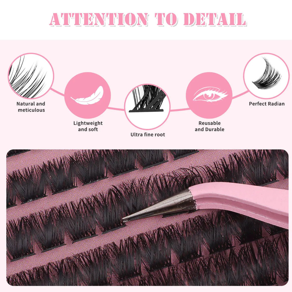 livre grappes Extensions faux cils bricolage à la maison grappe Extensions de cils maquillage