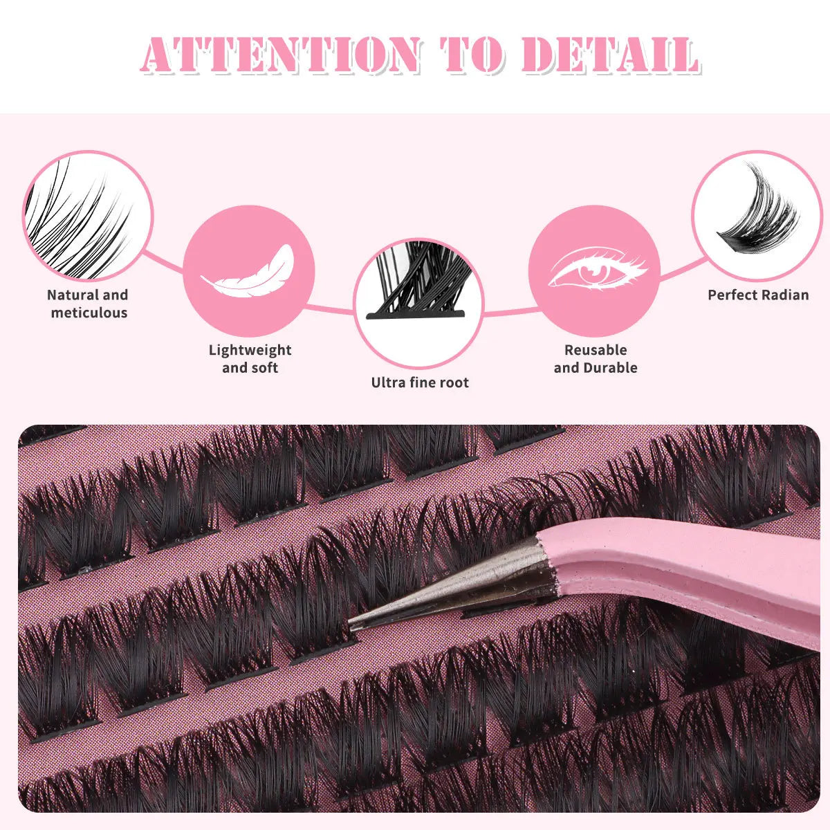 livre grappes Extensions faux cils bricolage à la maison grappe Extensions de cils maquillage