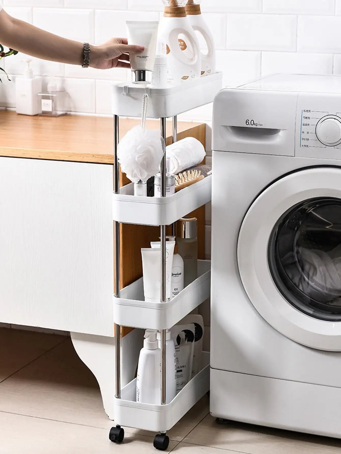 Chariot utilitaire roulant à 3/4 niveaux