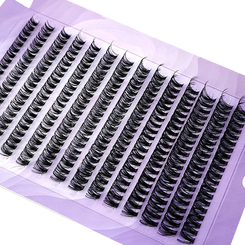 Extension de cils fins en vison, cils noirs individuels