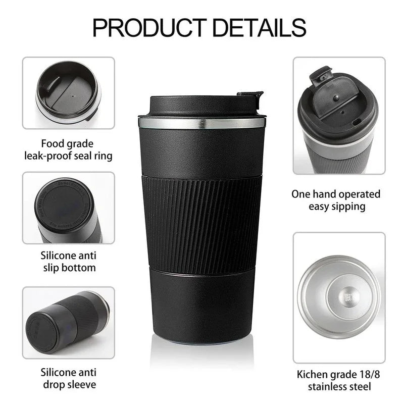 Tasse à café en acier inoxydable de 380ml 510ml