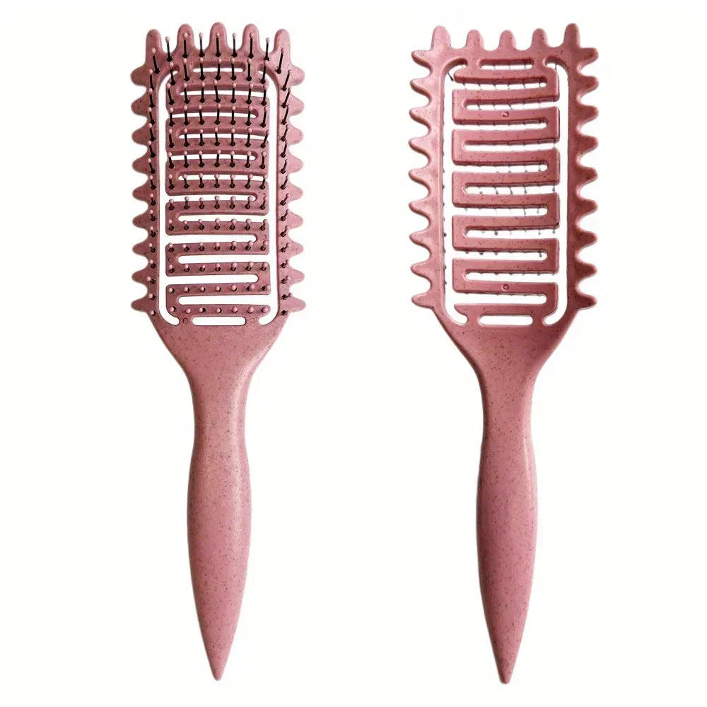 Brosse à cheveux démêlante en poils de sanglier creux