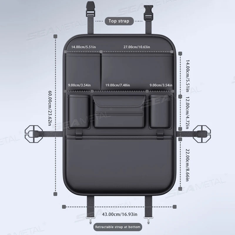 Sac de rangement étanche pour siège arrière de voiture