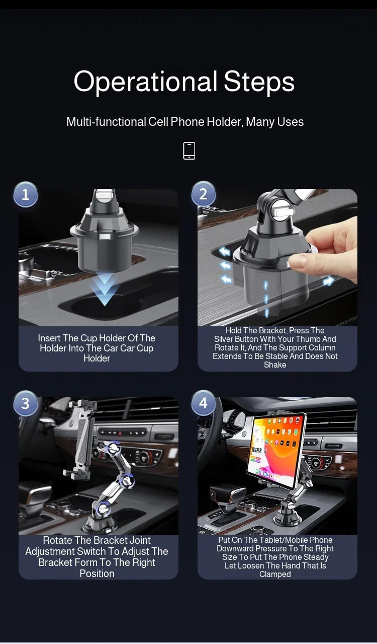 support universel pour téléphone portable de voiture étendu