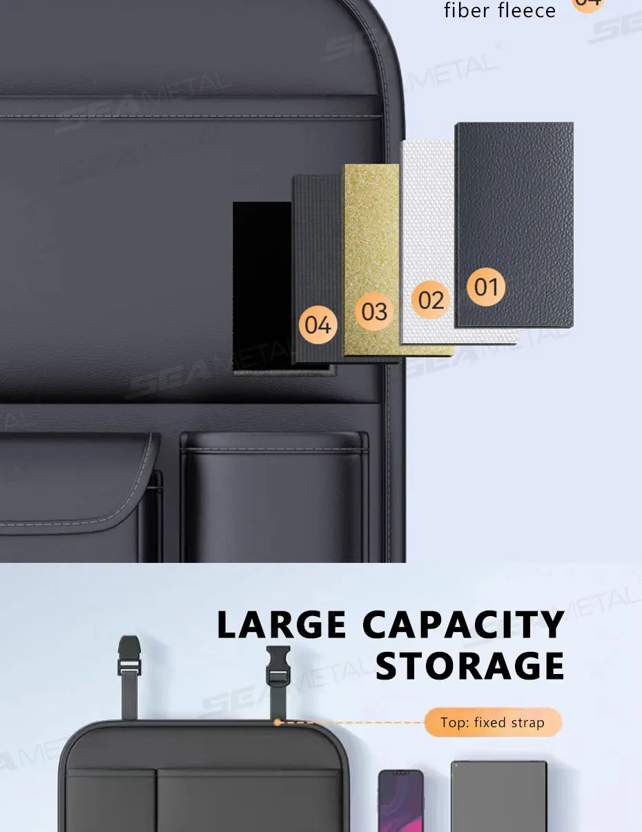 Sac de rangement étanche pour siège arrière de voiture