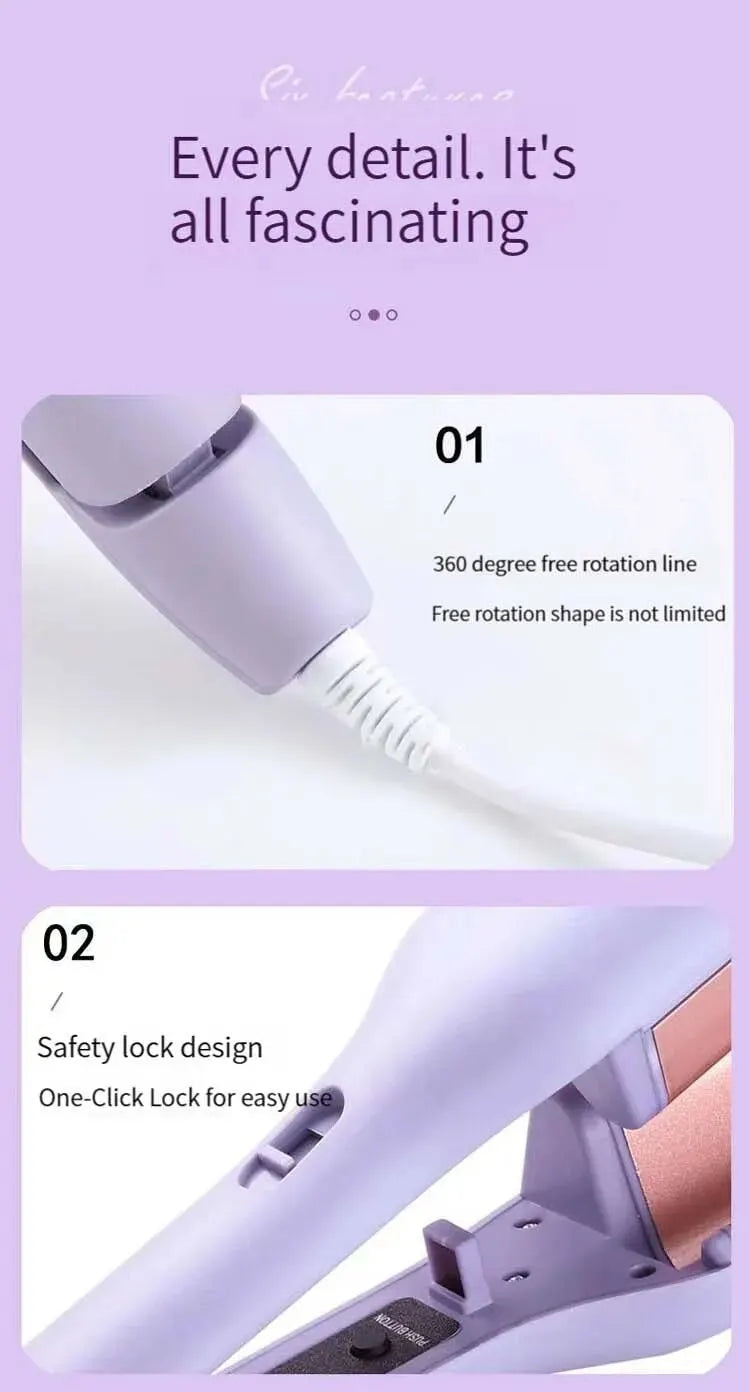 Fer à friser électrique automatique en laine d'agneau