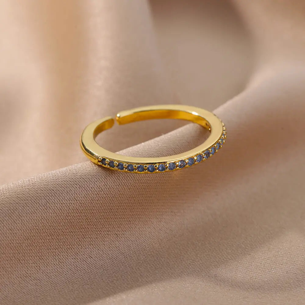 Mini bagues vertes en Zircon pour femmes