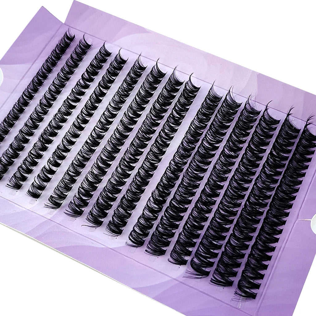 Extension de cils fins en vison, cils noirs individuels
