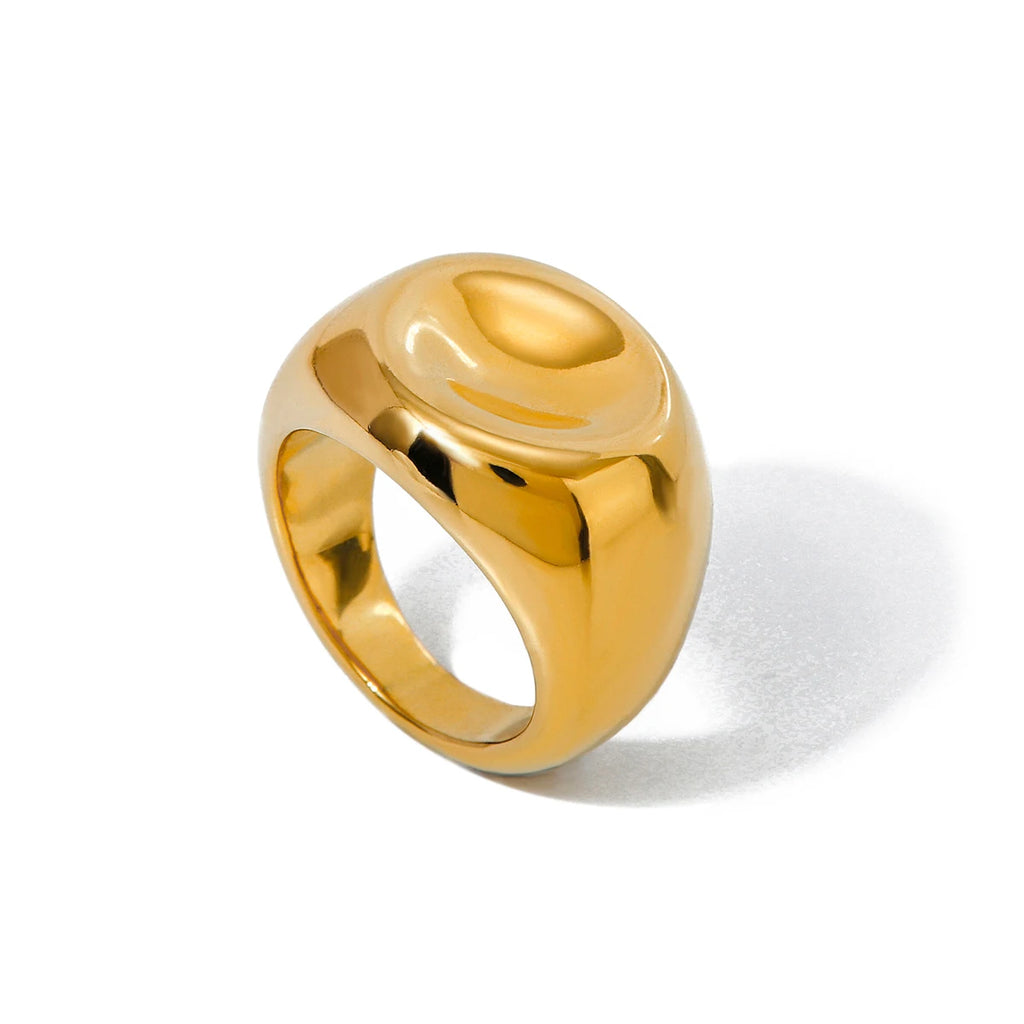 Uworld 18K or PVD plaqué 316L anneaux en acier inoxydable