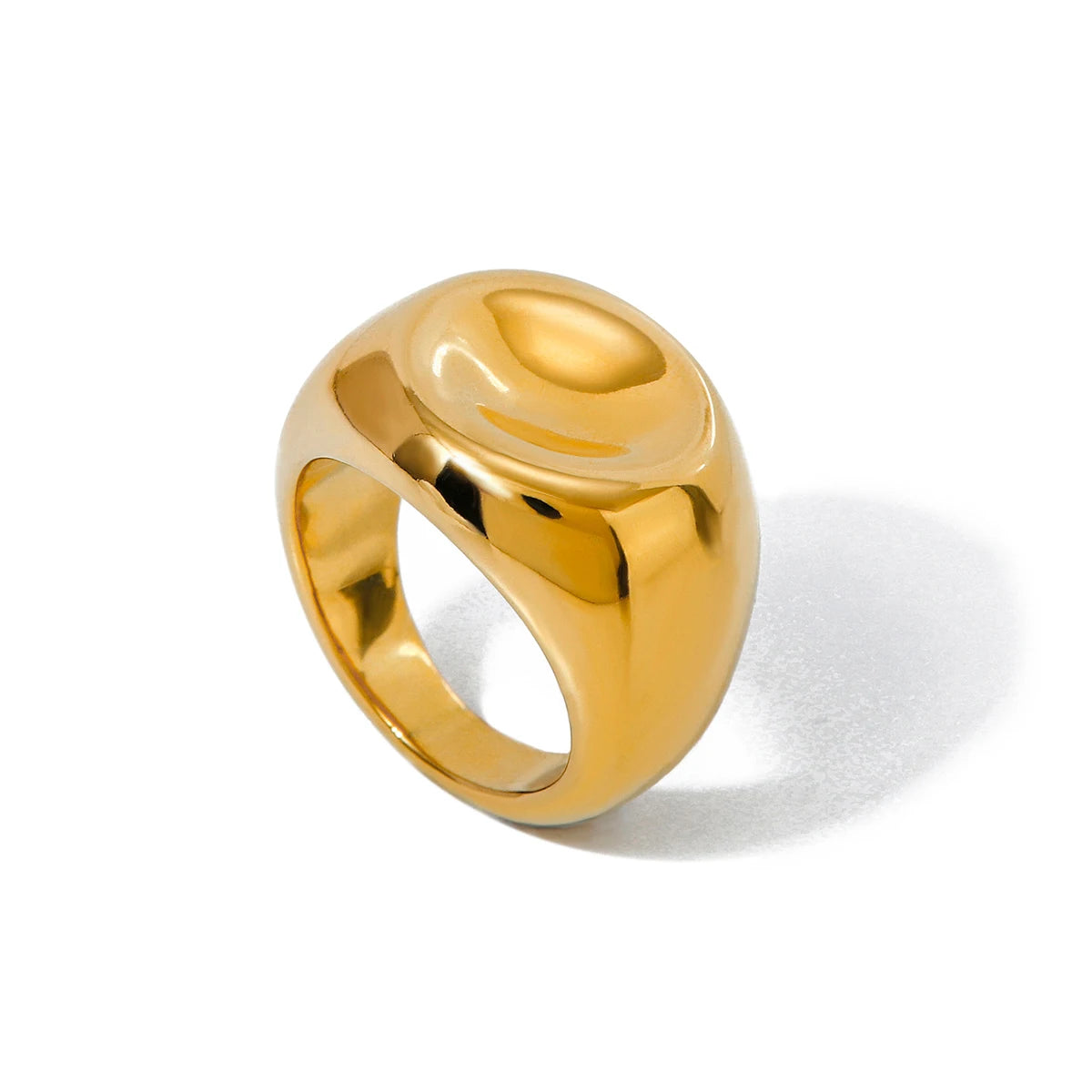 Uworld 18K or PVD plaqué 316L anneaux en acier inoxydable