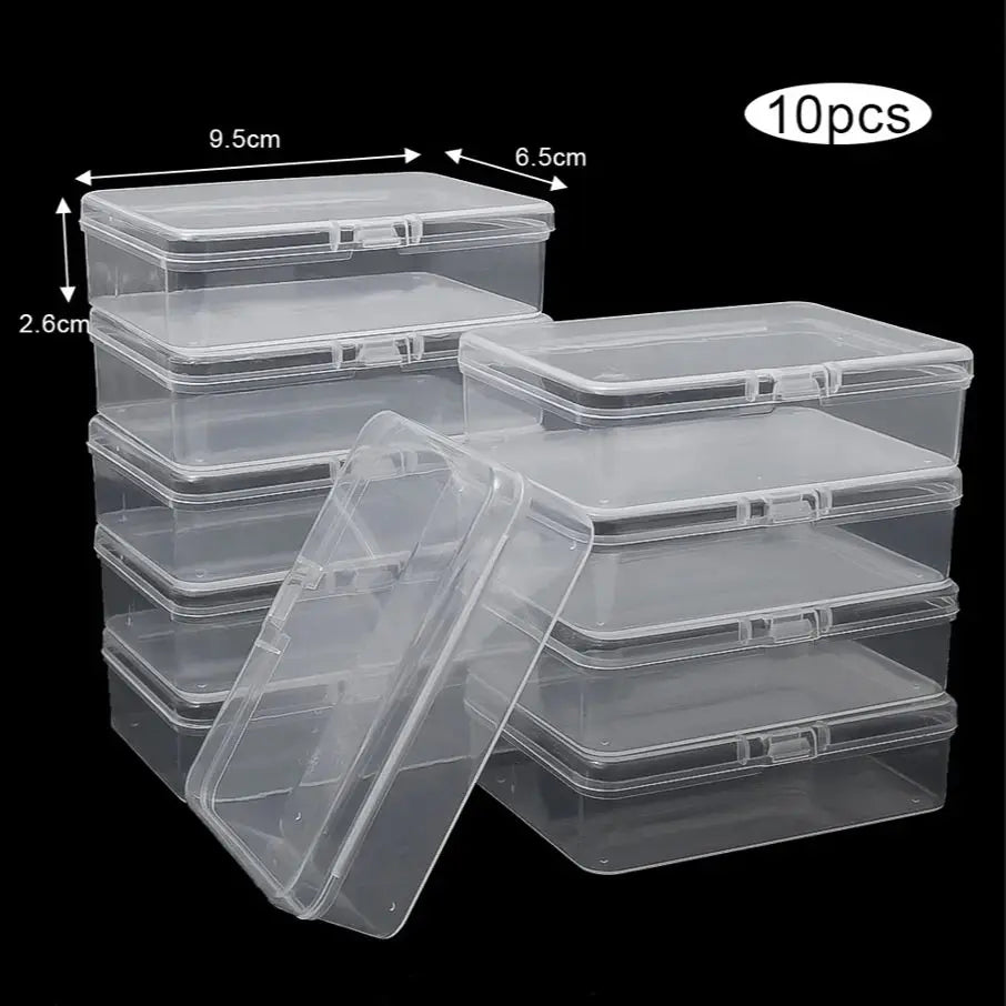 3/5/10 pièces boîtes en plastique transparentes
