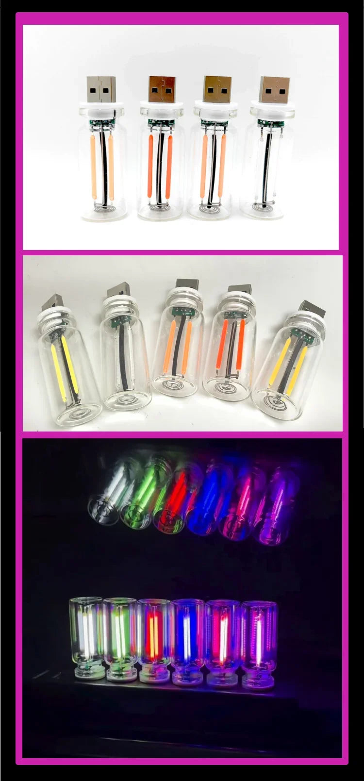 Voiture USB veilleuse tactile LED lampe à Filament éclairage