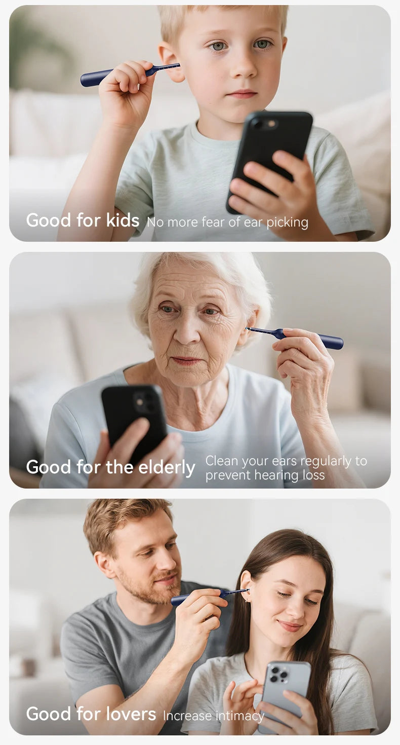 Nettoyeur de cire d'oreille visuel intelligent amélioré avec caméra