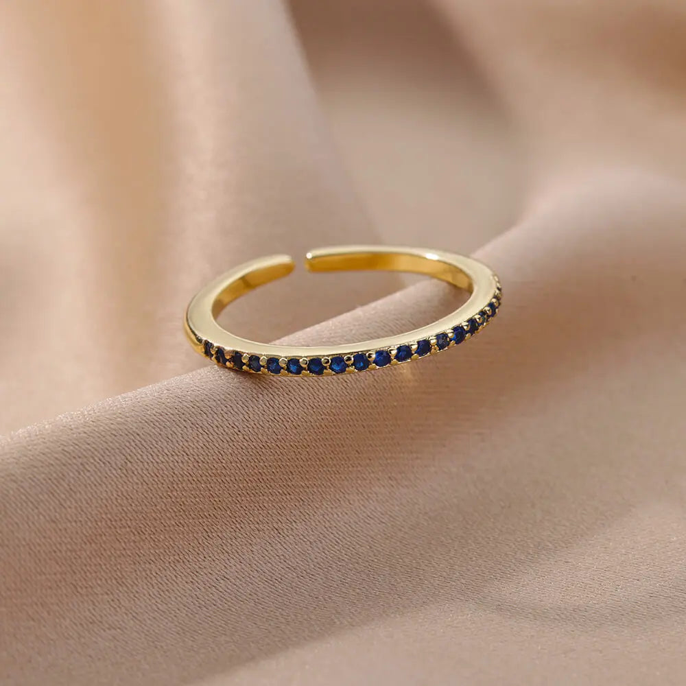 Mini bagues vertes en Zircon pour femmes