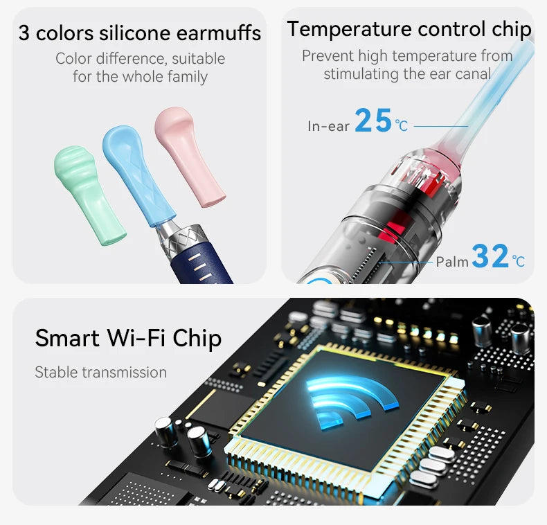 Nettoyeur de cire d'oreille visuel intelligent amélioré avec caméra