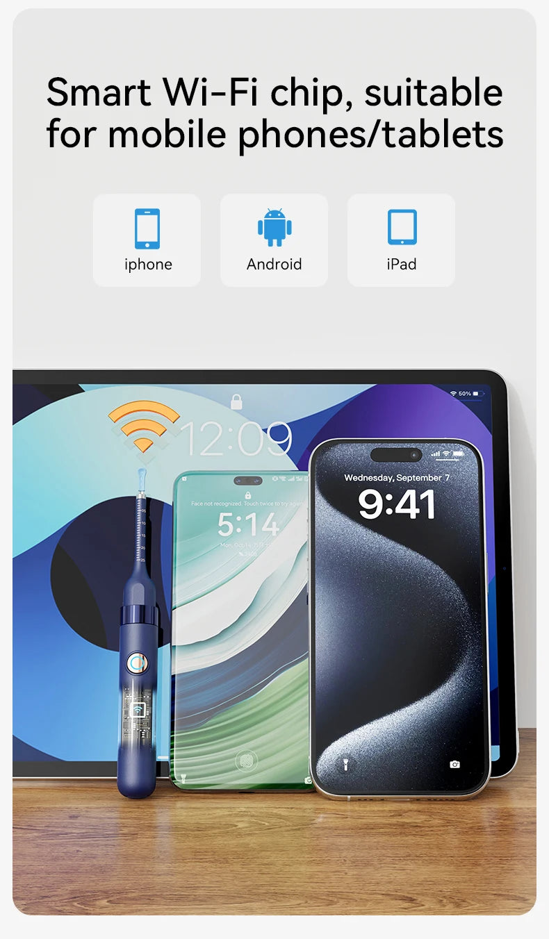 Nettoyeur de cire d'oreille visuel intelligent amélioré avec caméra