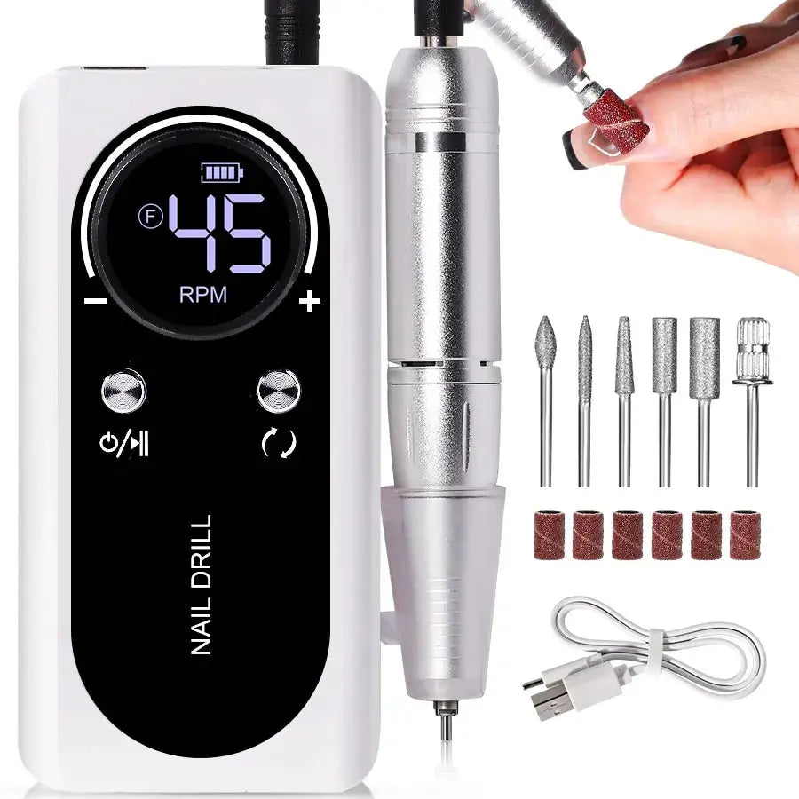 Perceuse à ongles électrique Portable professionnelle 45000 tr/min