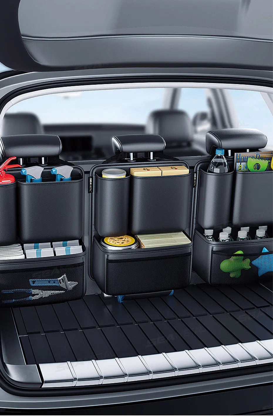 sac de rangement en similicuir pour coffre de voiture