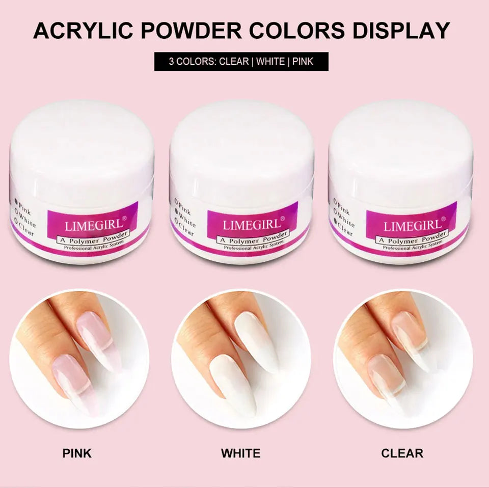 Poudre acrylique pour ongles et monomère liquide