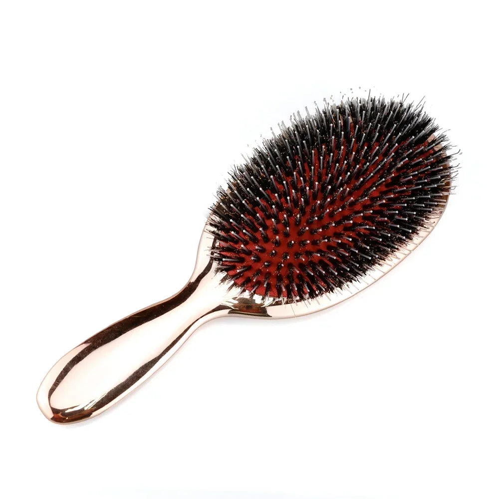 Brosse à cheveux ovale en poils de sanglier