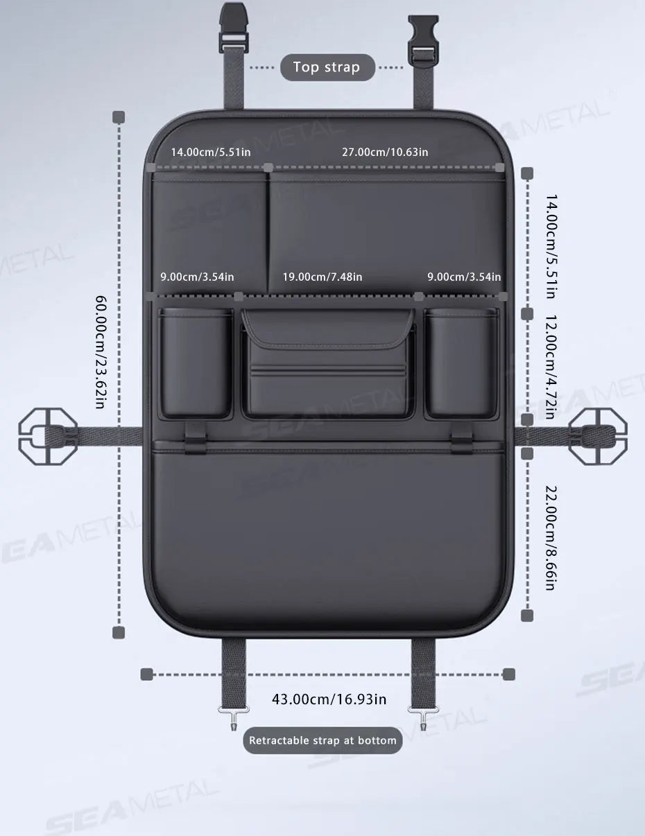 Sac de rangement étanche pour siège arrière de voiture
