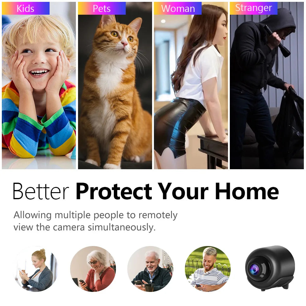 Nouveau Mini caméra 2024 X5 intelligente WiFi Mini caméra maison