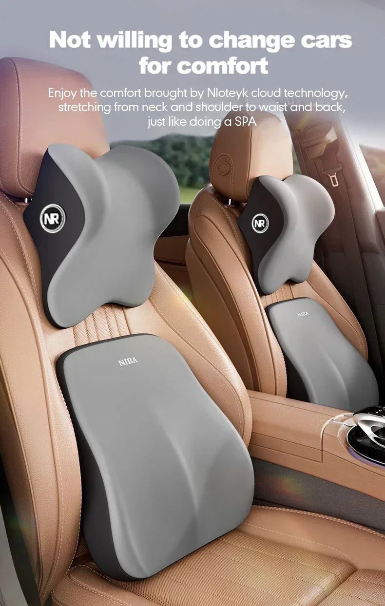 Nouveau oreiller de soutien lombaire de voiture mémoire