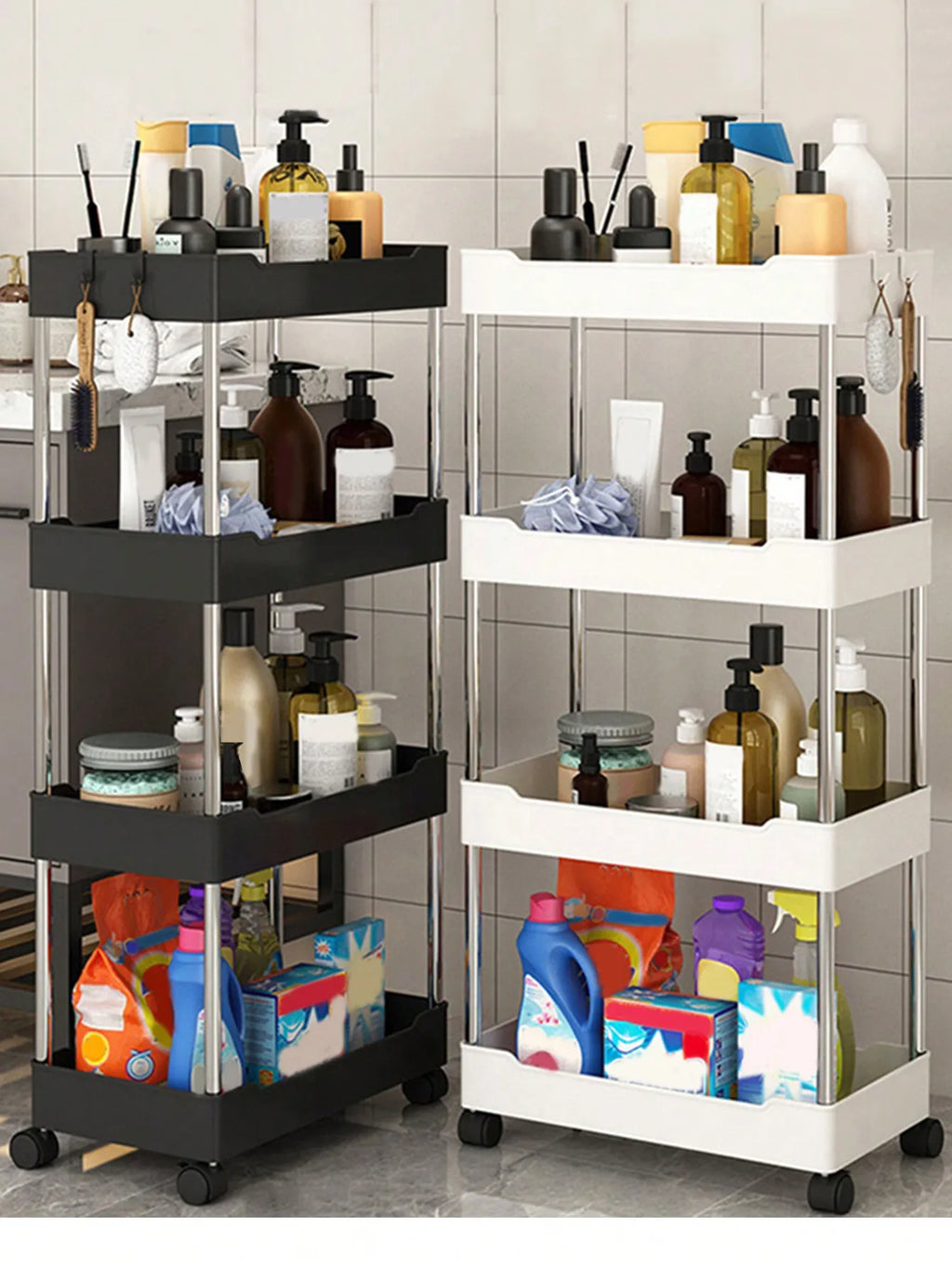 Chariot utilitaire roulant à 3/4 niveaux