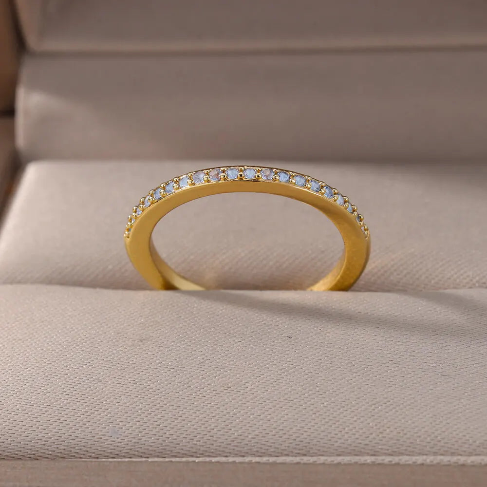 Mini bagues vertes en Zircon pour femmes